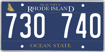 RI license plate 730740