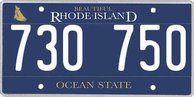 RI license plate 730750