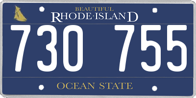 RI license plate 730755