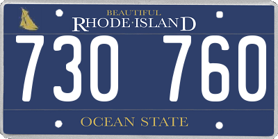 RI license plate 730760