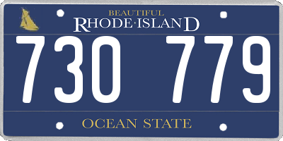 RI license plate 730779