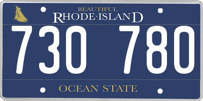 RI license plate 730780