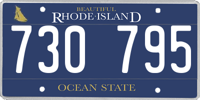 RI license plate 730795