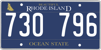 RI license plate 730796