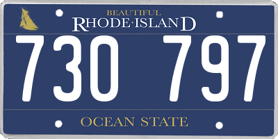 RI license plate 730797