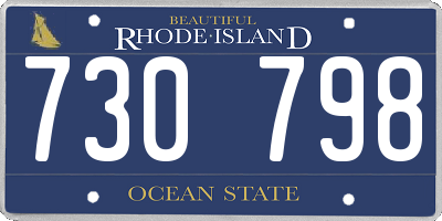 RI license plate 730798