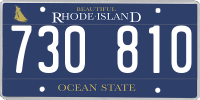RI license plate 730810