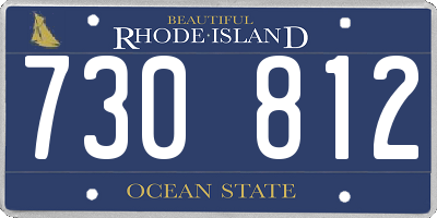 RI license plate 730812