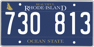 RI license plate 730813