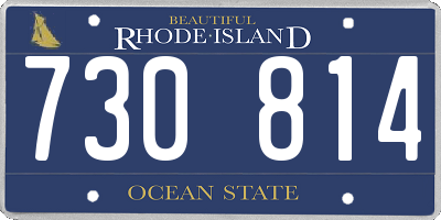 RI license plate 730814
