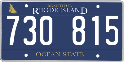 RI license plate 730815