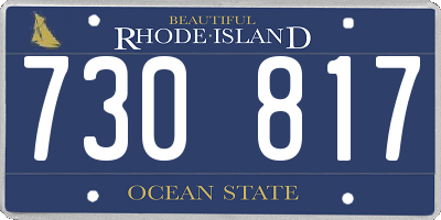 RI license plate 730817