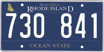 RI license plate 730841