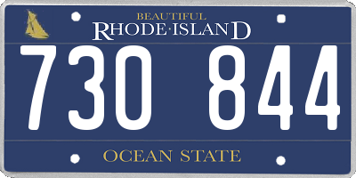 RI license plate 730844