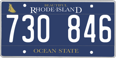 RI license plate 730846