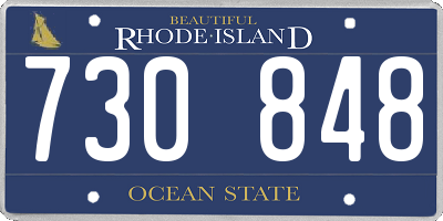 RI license plate 730848