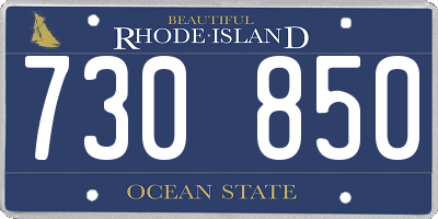 RI license plate 730850