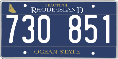 RI license plate 730851