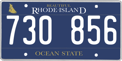 RI license plate 730856