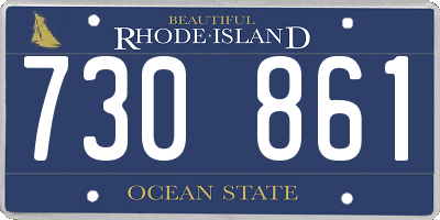 RI license plate 730861
