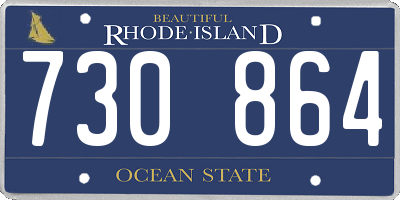 RI license plate 730864