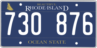 RI license plate 730876