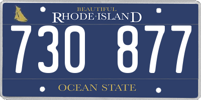 RI license plate 730877