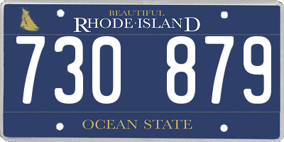 RI license plate 730879
