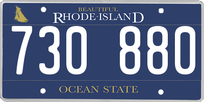 RI license plate 730880