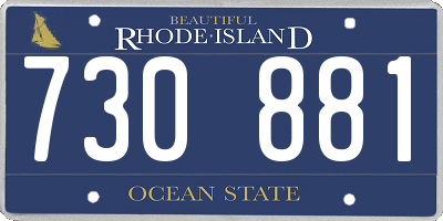 RI license plate 730881