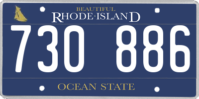 RI license plate 730886