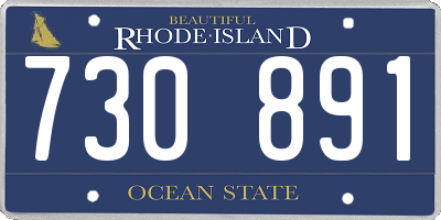 RI license plate 730891