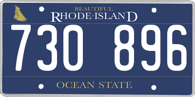 RI license plate 730896