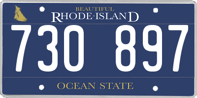 RI license plate 730897