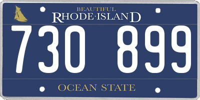 RI license plate 730899