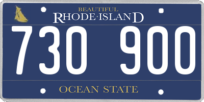 RI license plate 730900