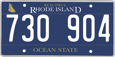 RI license plate 730904