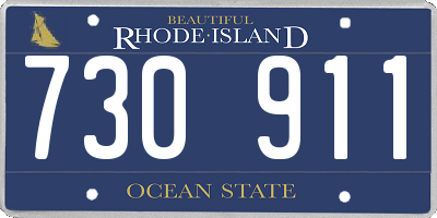 RI license plate 730911