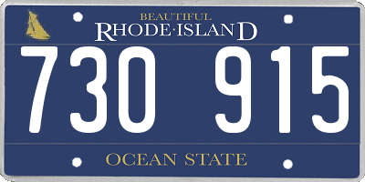 RI license plate 730915