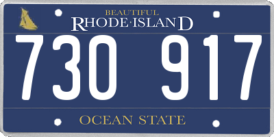 RI license plate 730917