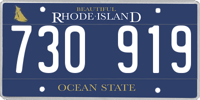 RI license plate 730919