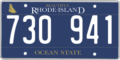 RI license plate 730941