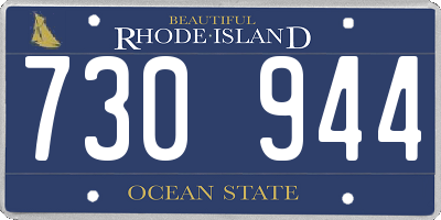 RI license plate 730944