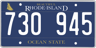 RI license plate 730945