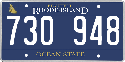 RI license plate 730948
