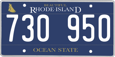 RI license plate 730950