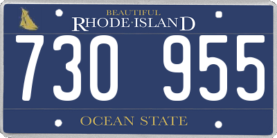 RI license plate 730955