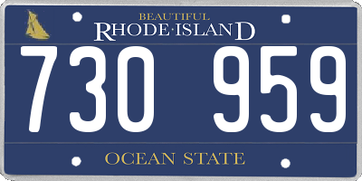 RI license plate 730959