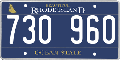 RI license plate 730960