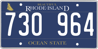 RI license plate 730964